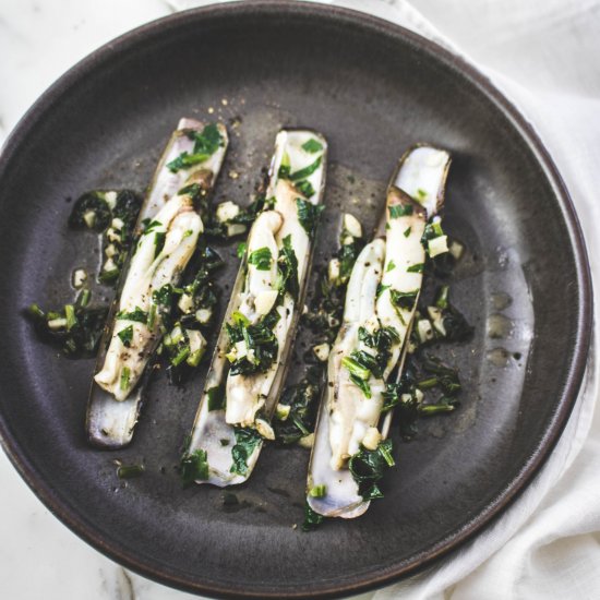 Sauteed Razor Clam