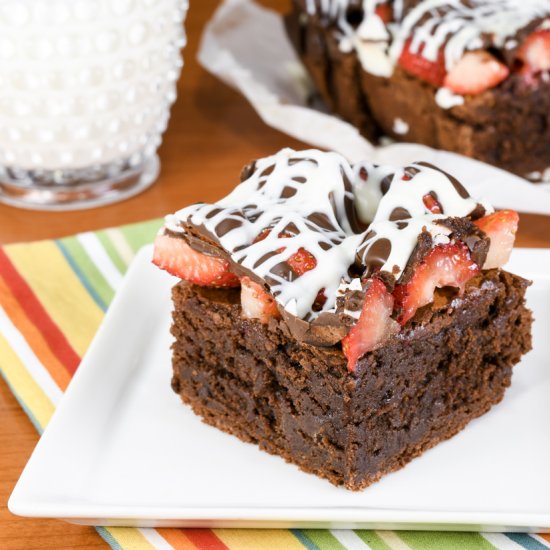 Chocolate Covered Strawberry Browni