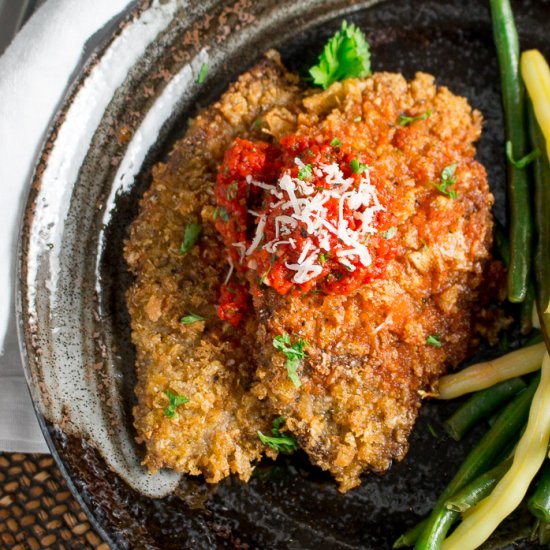 Parmesan Herb Crusted Beef Cutlet