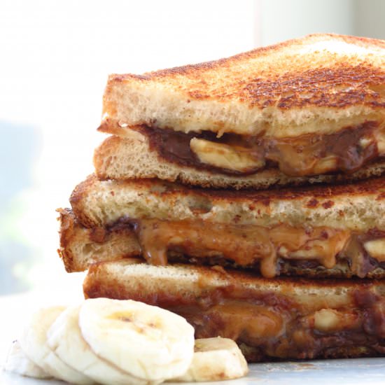 Nutella Cookie Butter Grilled Cheese