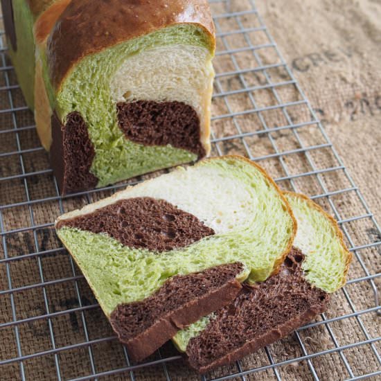 Pandan Chocolate Milk Loaf