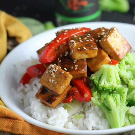 GLAZED TOFU BUDDHA BOWL