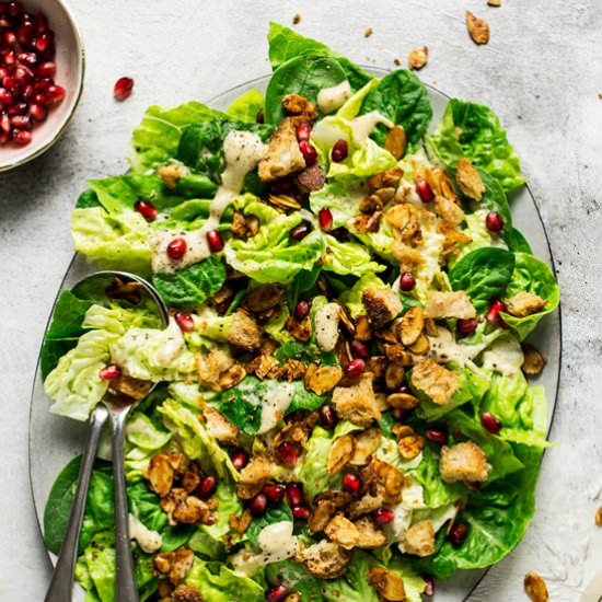 Vegan Caesar salad (GF)