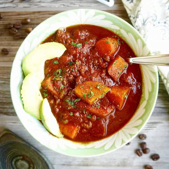 Smokey Coffee And Cocoa Chili