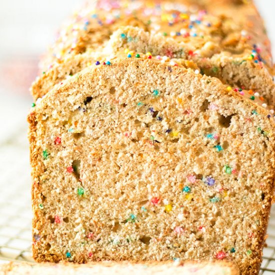 birthday cake banana bread