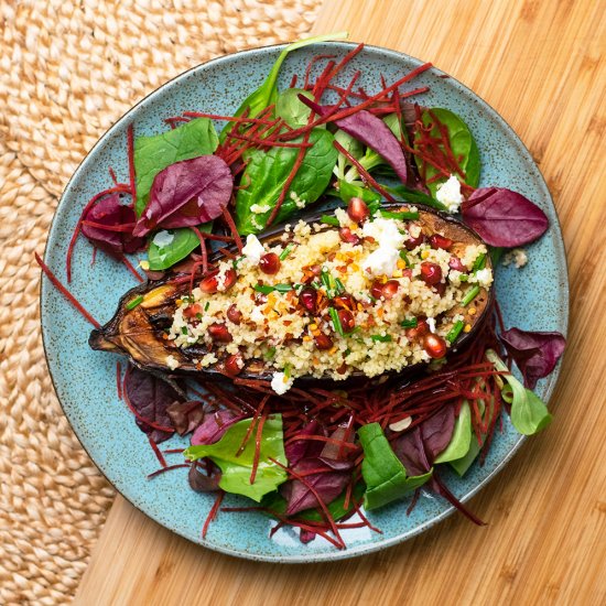 Sweet and Sticky Roasted Aubergine