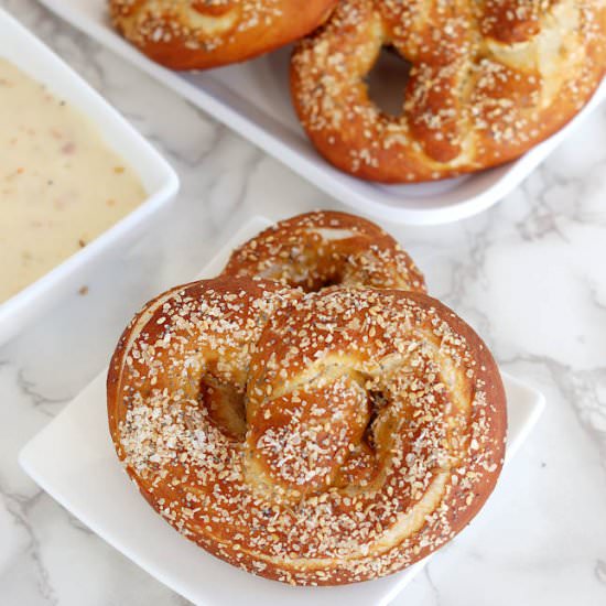 Sourdough Soft Pretzels