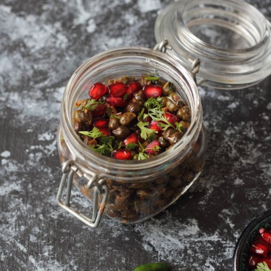 green chickpea salad