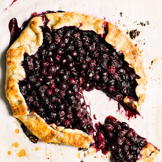 Boozy Bourbon Blueberry Galette