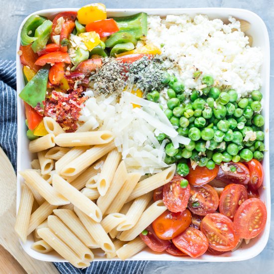 Warm Ricotta Pasta Salad