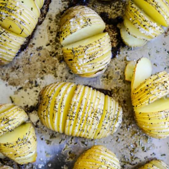 Rosemary Sea Salt Hasselback Potato