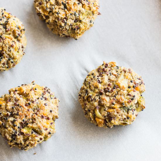 Baked Butternut Squash Quinoa Cakes