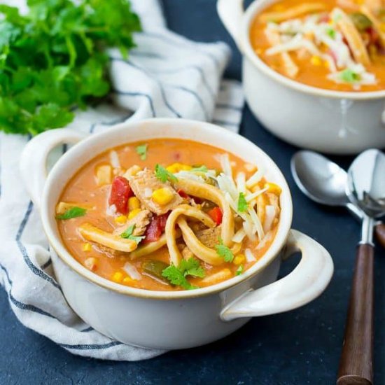 Creamy Chicken Enchilada Soup