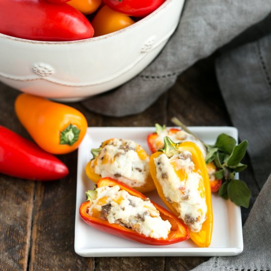 Sausage Stuffed Mini Peppers