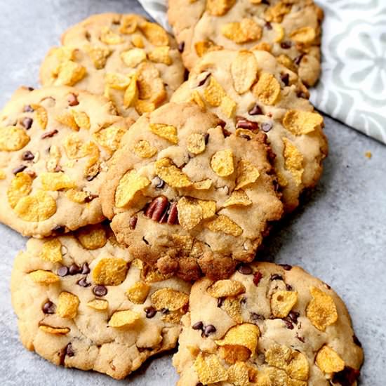 Honey Sweetened Cornflake Cookies