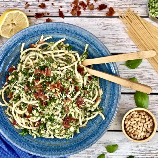 Pasta With Broccoli, Bacon & Lemon