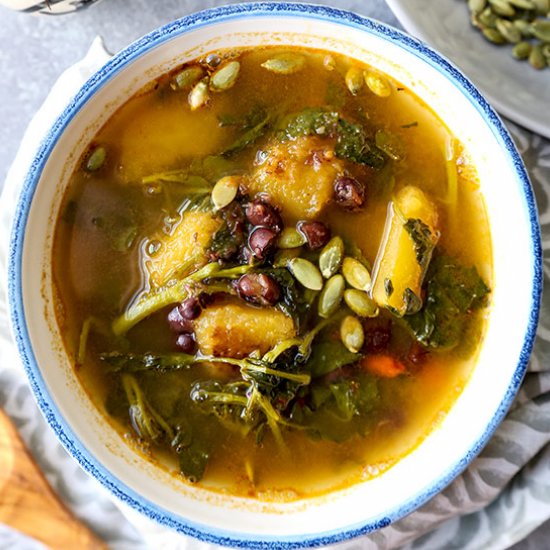 Spicy Kabocha & Adzuki Bean Soup