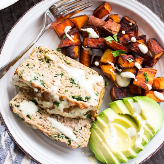 Veggie Ranch Turkey Meatloaf