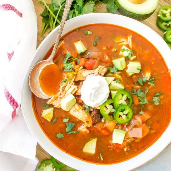 Instant Pot Chicken Enchilada Soup