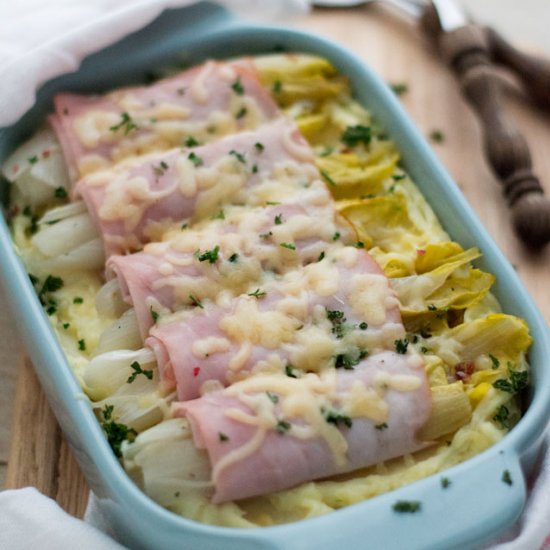 Casserole with chicory