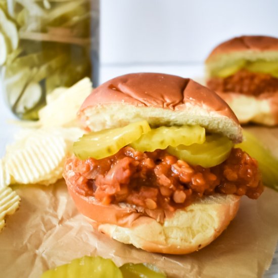 Vegetarian Lentil Sloppy Joes