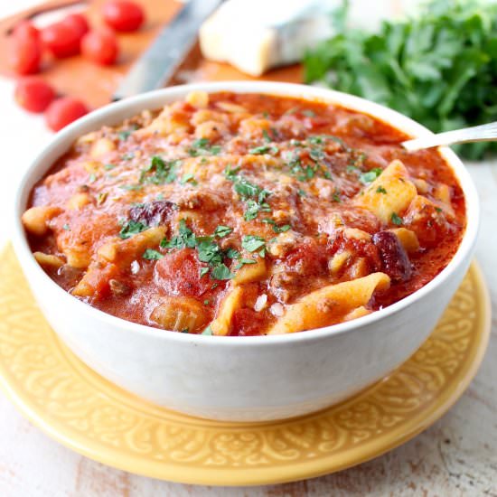 Gluten Free Pasta Fagioli Soup