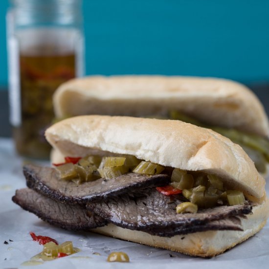 Slow Cooker Italian Beef Sandwiches