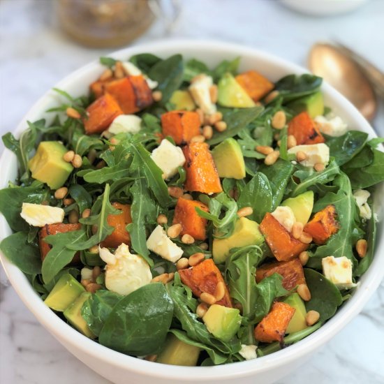 Pumpkin Avocado Feta Salad