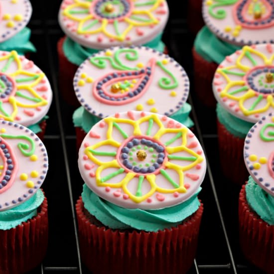 Mehndi Cupcakes