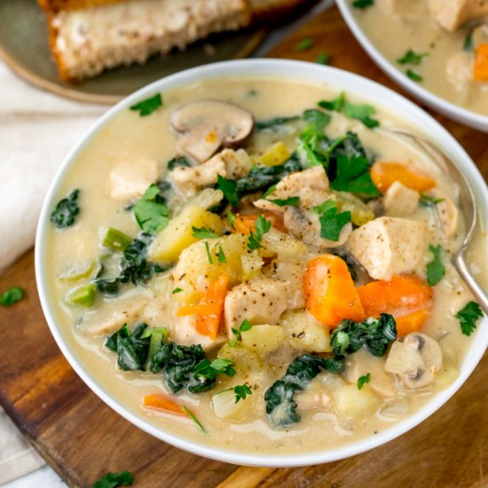 Creamy Chicken & Vegetable Soup