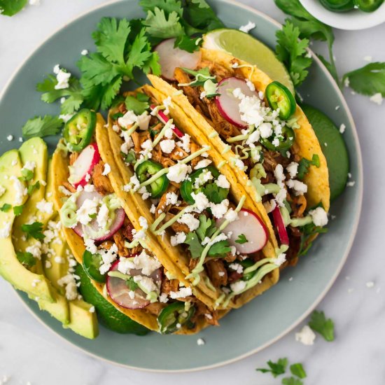 Instant Pot Shredded Chicken Tacos