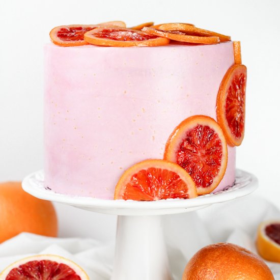 Blood Orange Poppy Seed Cake