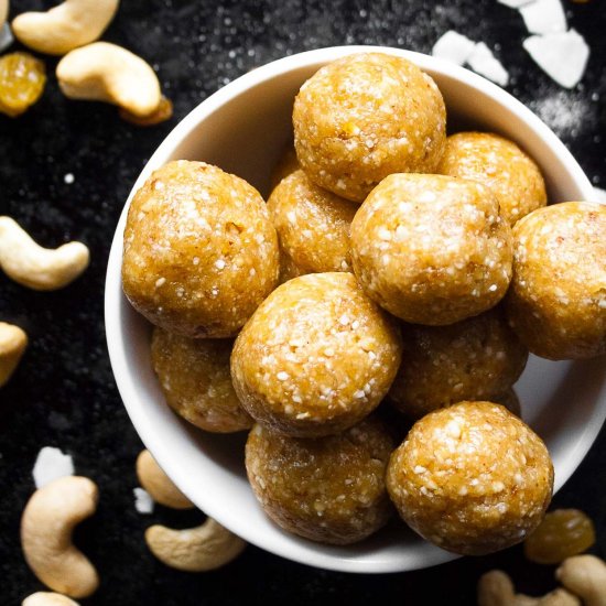 Golden Raisin Cashew Energy Bites