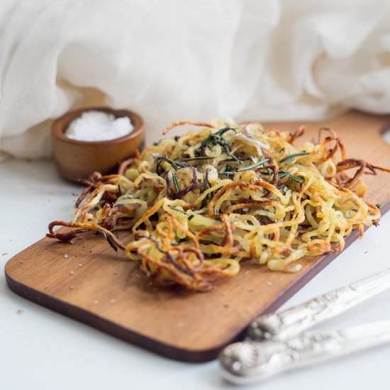 Crispy Spiralized Baked Fries