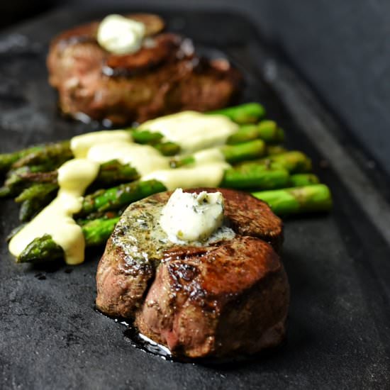 Filet Mignon With Sautéed Asparagus