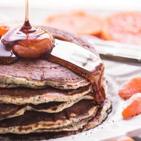 Tangerine Poppy Seed Pancakes