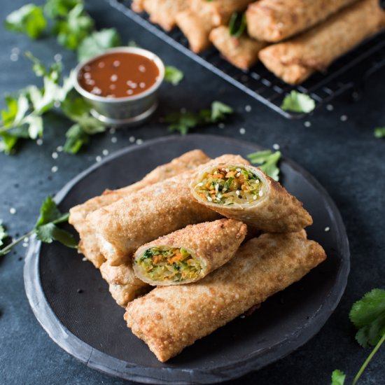 Kohlrabi Egg Rolls