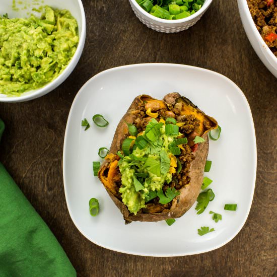 Soy Taco Stuffed Potatoes