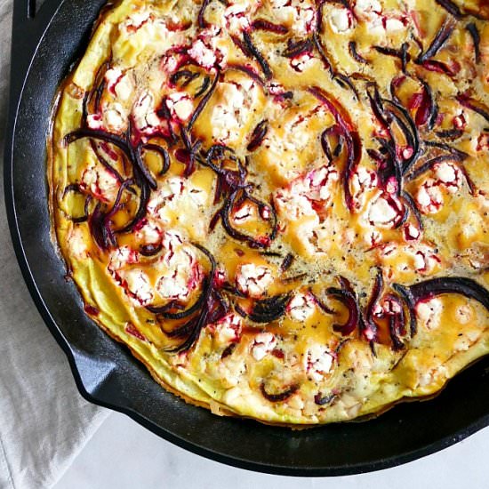 Beet and Goat Cheese Frittata