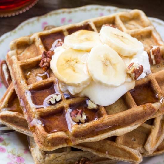 Banana Bread Waffles