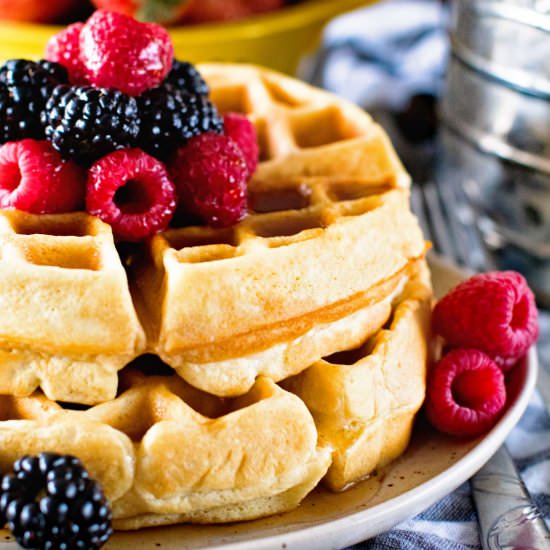 Thick Fluffy Homemade Waffles