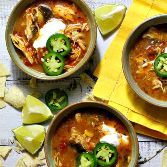 Instant Pot Chicken Tortilla Soup