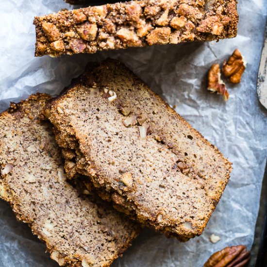 Paleo Coconut Flour Banana Bread