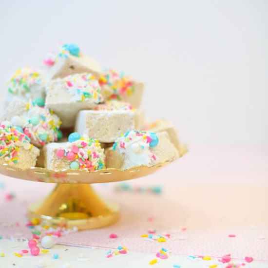 Homemade Marshmallows w/ Sprinkles