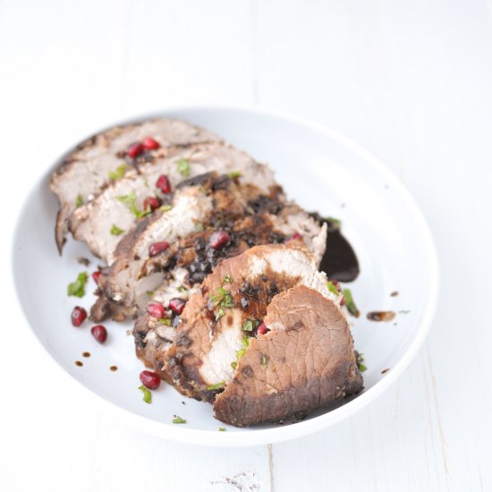 Pomegranate Marinated Pork Loin