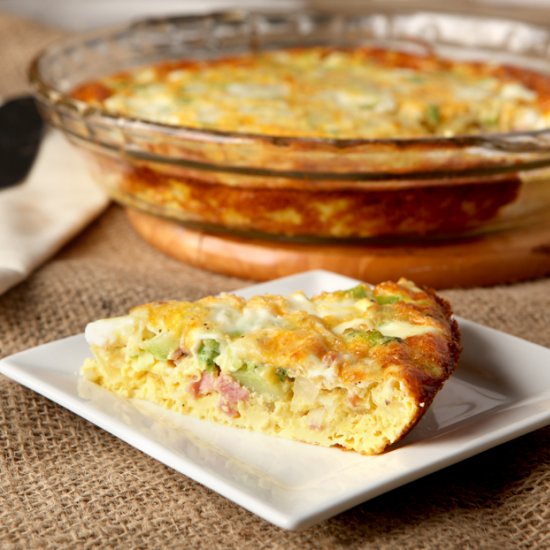 Low Carb Ham & Cheese Quiche