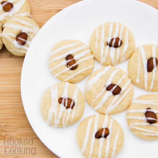 Glazed Almond Cookies