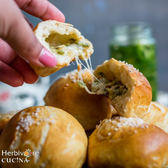 Cheese Jalapeño Pretzel Rolls