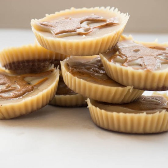 Salted Caramel White Chocolate Cups