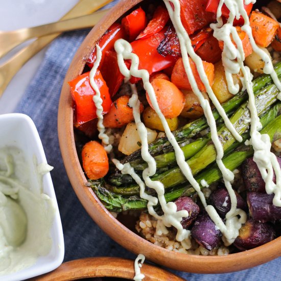 Rainbow Roasted Grain Bowls